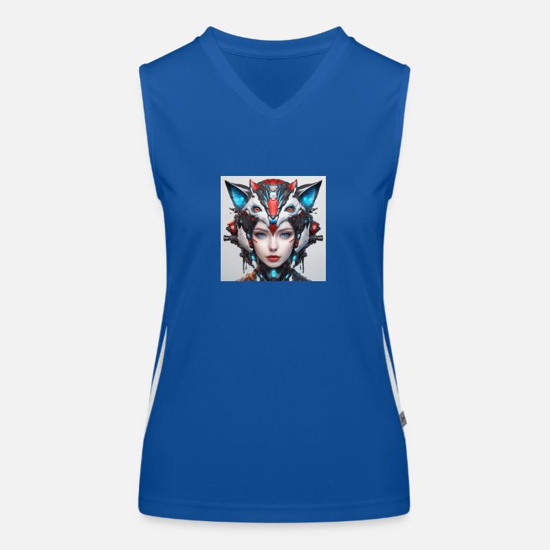 Human Fox Funktionelles Kontrast-Tank Top für Frauen