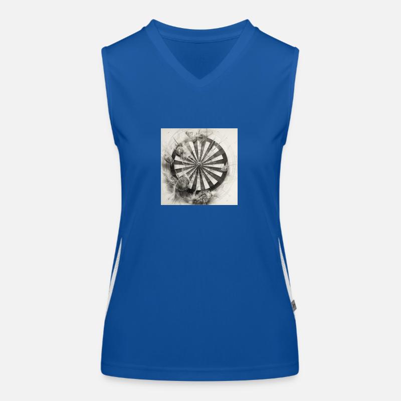 Dartboard Dartscheibe Winkingerschild Funktionelles Kontrast-Tank Top für Frauen