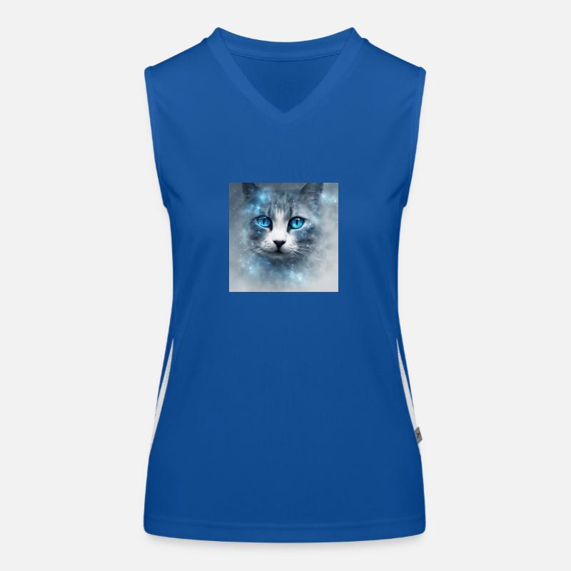 Katze - Bluedream Funktionelles Kontrast-Tank Top für Frauen