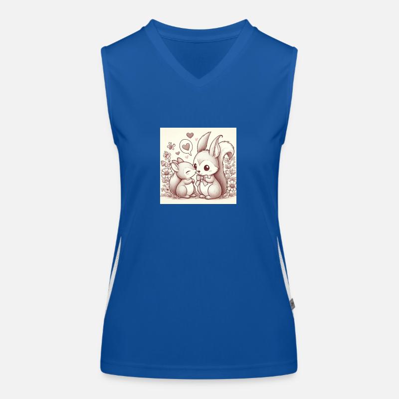 Eichhörnchen Liebe Funktionelles Kontrast-Tank Top für Frauen