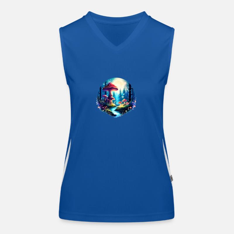Verzauberter Wald Landschaft Funktionelles Kontrast-Tank Top für Frauen