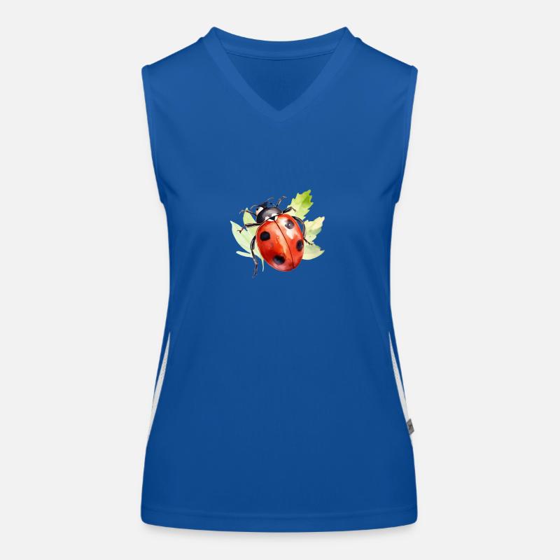 Ladybug Watercolor Women's Functional Contrast Tank Top