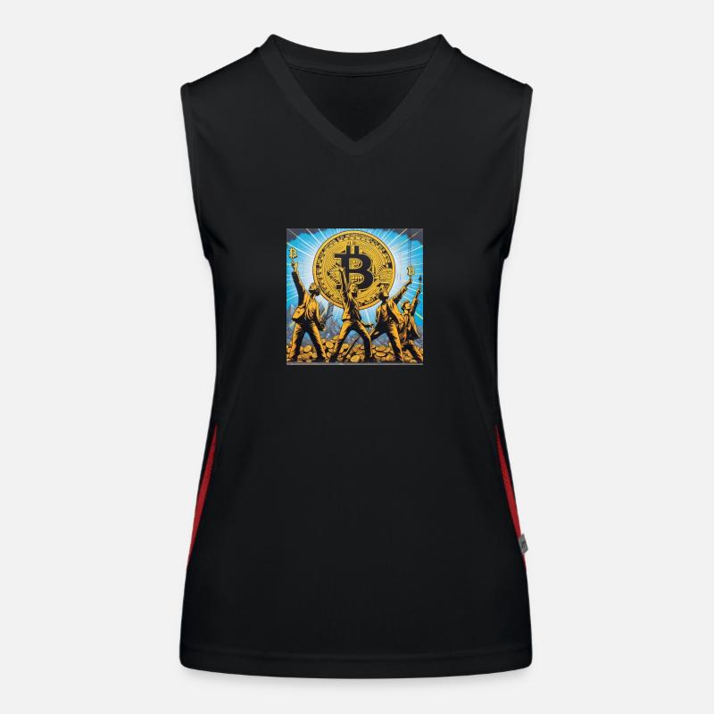 bitcoin Funktionelles Kontrast-Tank Top für Frauen