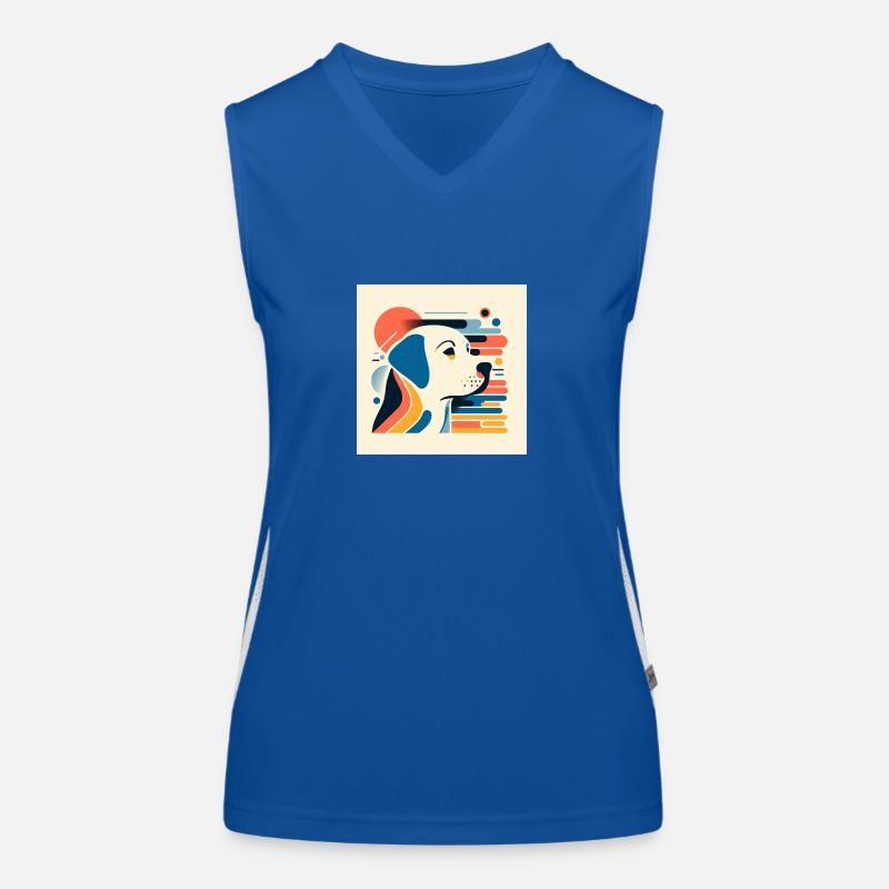 Styles vectoriels de risographie du Labrador Débardeur respirant contrasté Femme