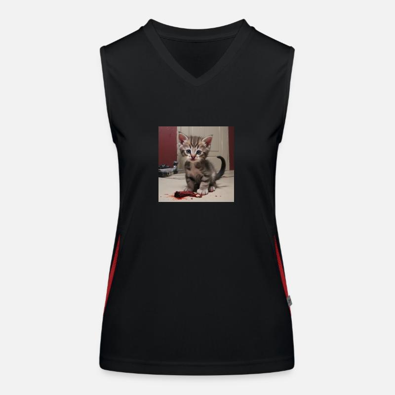 murder kitten Women's Functional Contrast Tank Top