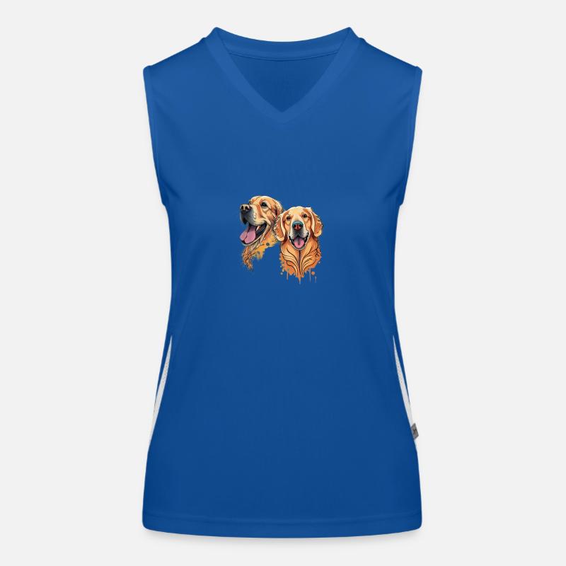 Vierbeiniges Glück Funktionelles Kontrast-Tank Top für Frauen