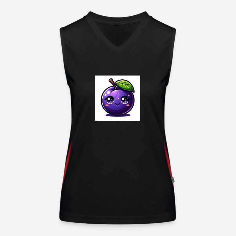 Violet prune Débardeur respirant contrasté Femme