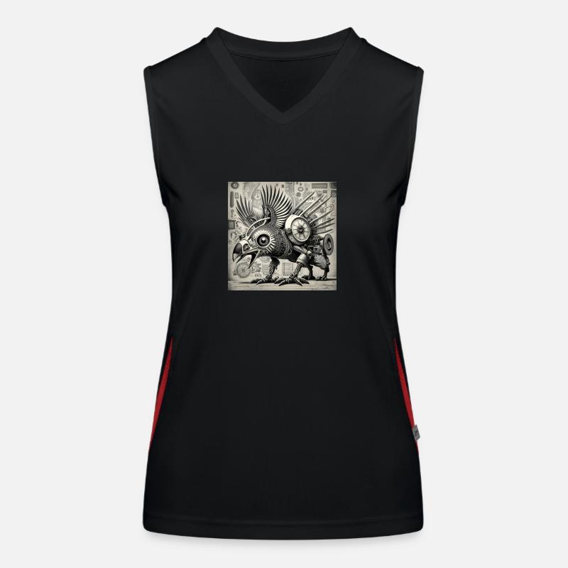 Cyborg im Phönix-Stil Steampunk Cyberpunk Funktionelles Kontrast-Tank Top für Frauen