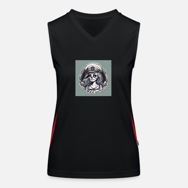 Captaingirl Funktionelles Kontrast-Tank Top für Frauen