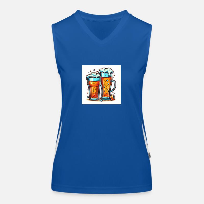 Bierglas Funktionelles Kontrast-Tank Top für Frauen