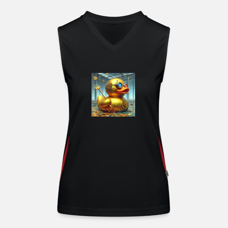Canard de bain Or Surréaliste Steampunk Abstrait Débardeur respirant contrasté Femme