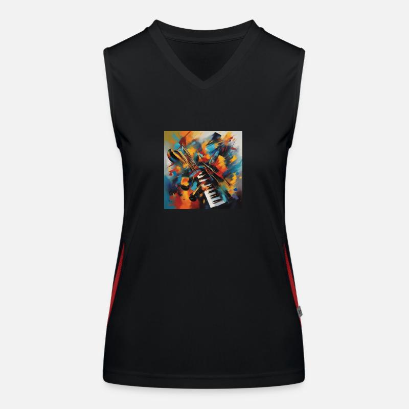 Symphonie der Farben Funktionelles Kontrast-Tank Top für Frauen