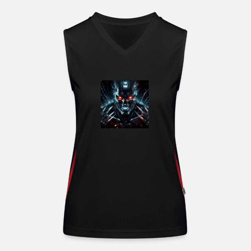 Cyborg Hyperrealismus mit Krallen Funktionelles Kontrast-Tank Top für Frauen