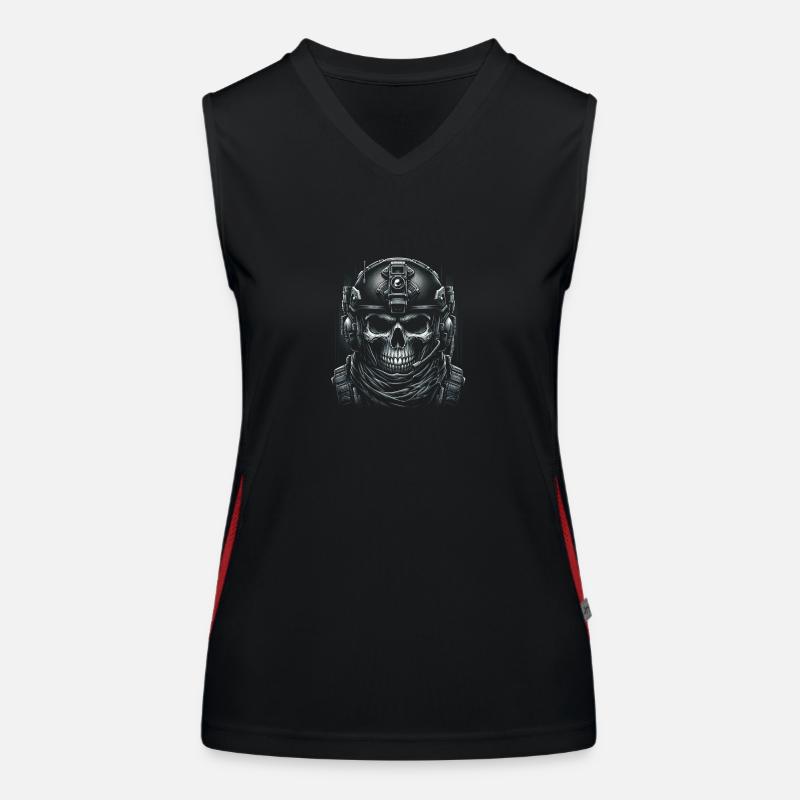 Tactical Skull Commando Women's Functional Contrast Tank Top