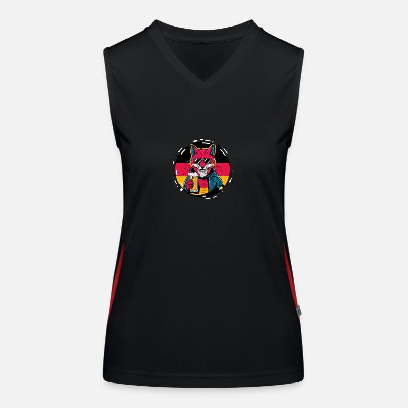 Fox Beer Gift Women's Functional Contrast Tank Top