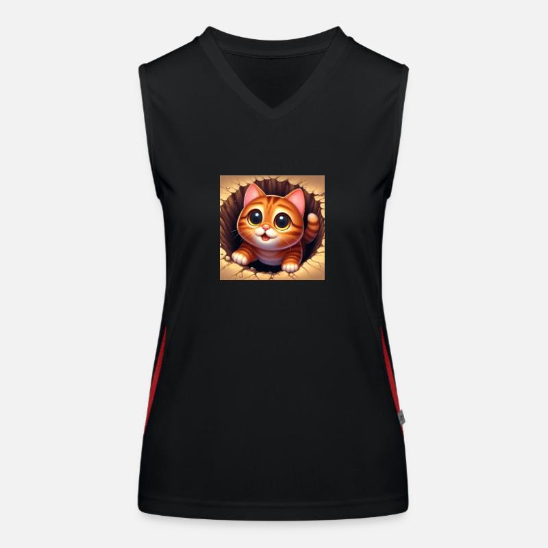 Chat Débardeur respirant contrasté Femme