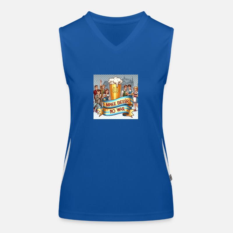 Make Beer no War 5 Funktionelles Kontrast-Tank Top für Frauen