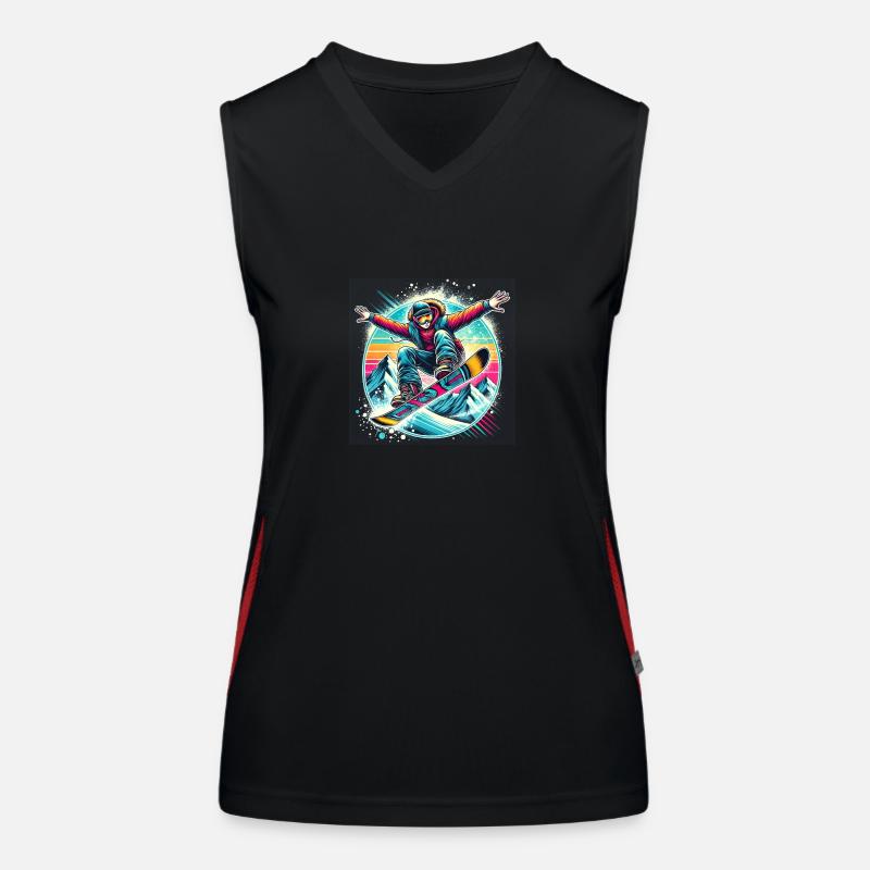 Snowboard Jump Women's Functional Contrast Tank Top