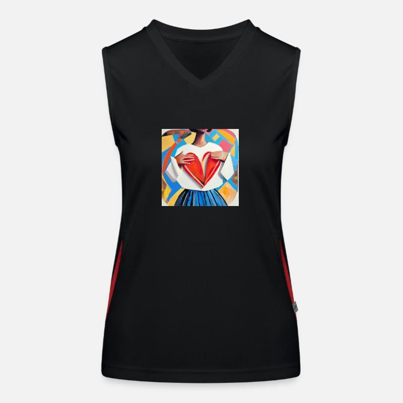 Does my heart match me? Women's Functional Contrast Tank Top