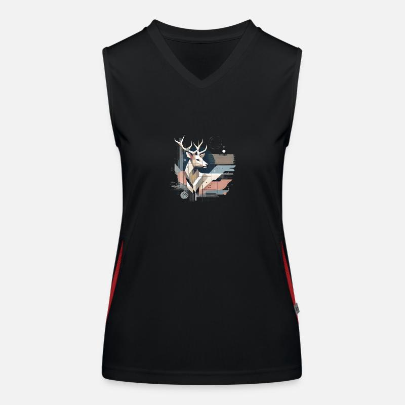 Modern Hirsch Design #3 Funktionelles Kontrast-Tank Top für Frauen