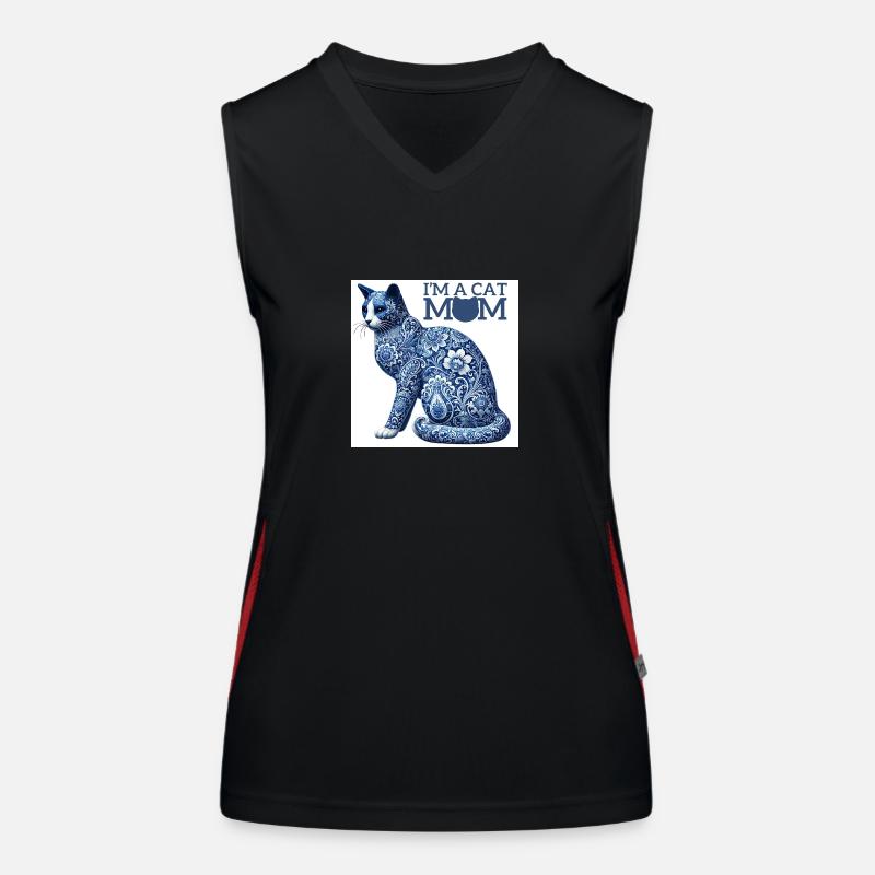 Katze .01 Funktionelles Kontrast-Tank Top für Frauen
