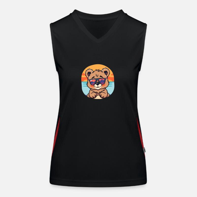 Cool Teddy – Summer Vibes Funktionelles Kontrast-Tank Top für Frauen