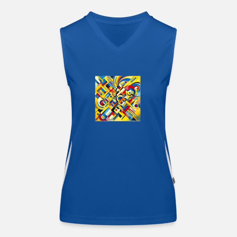 Abstrakte Kunst Funktionelles Kontrast-Tank Top für Frauen