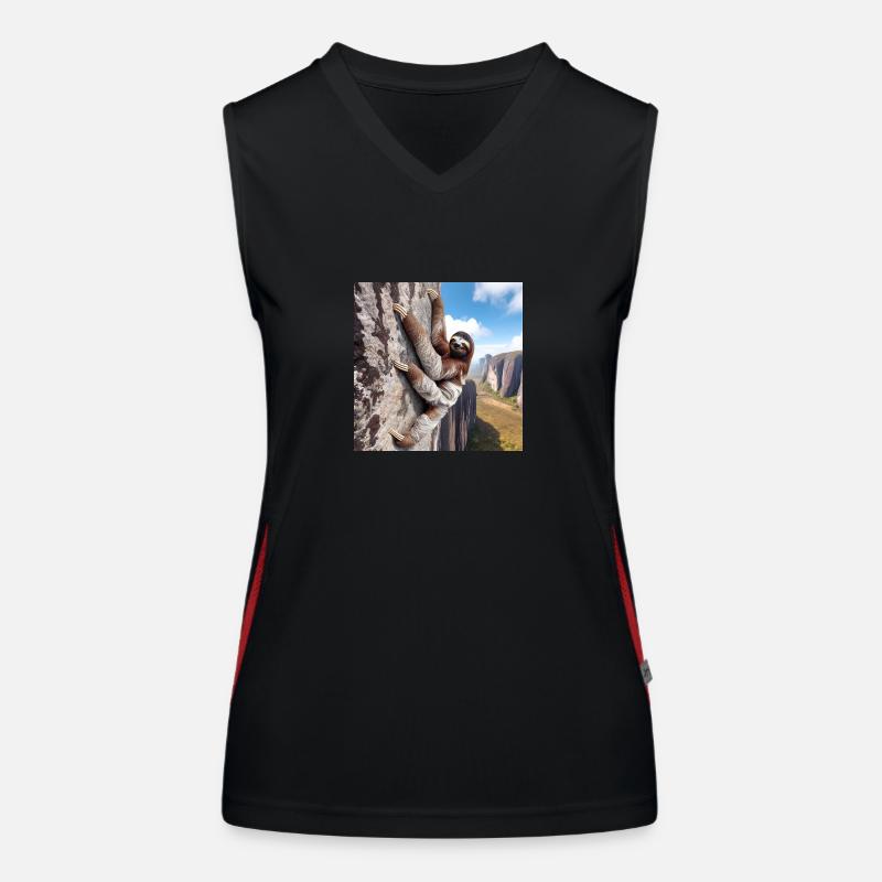 Faultier Wanderer FreeClimber Funktionelles Kontrast-Tank Top für Frauen