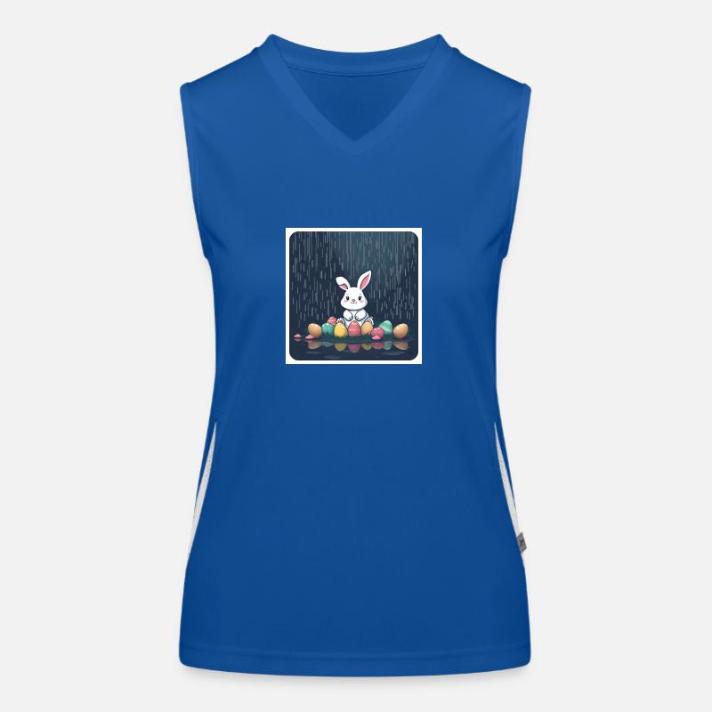 „Bunte Eier, flinker Hase“ Funktionelles Kontrast-Tank Top für Frauen