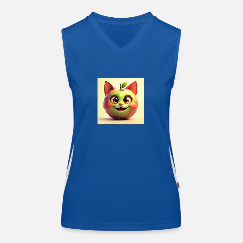 Katze Apfel Funktionelles Kontrast-Tank Top für Frauen