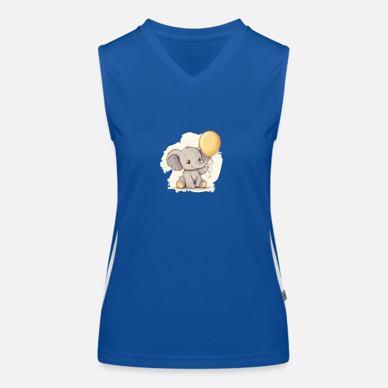 Baby Elefant Funktionelles Kontrast-Tank Top für Frauen