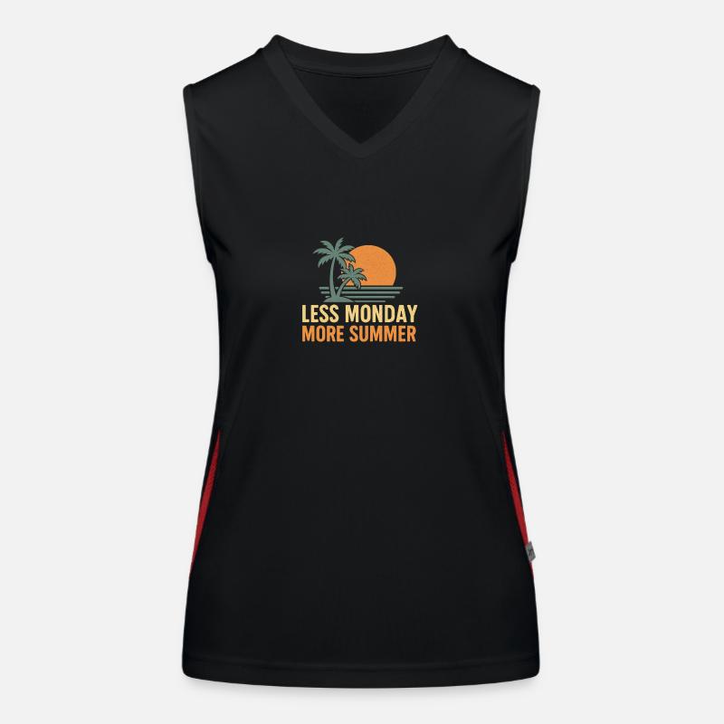 Less Monday More Summer Funktionelles Kontrast-Tank Top für Frauen