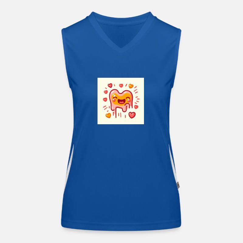 Bespritztes eisiges Herz Funktionelles Kontrast-Tank Top für Frauen