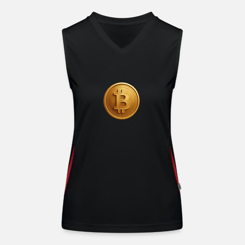 Le bitcoin Débardeur respirant contrasté Femme