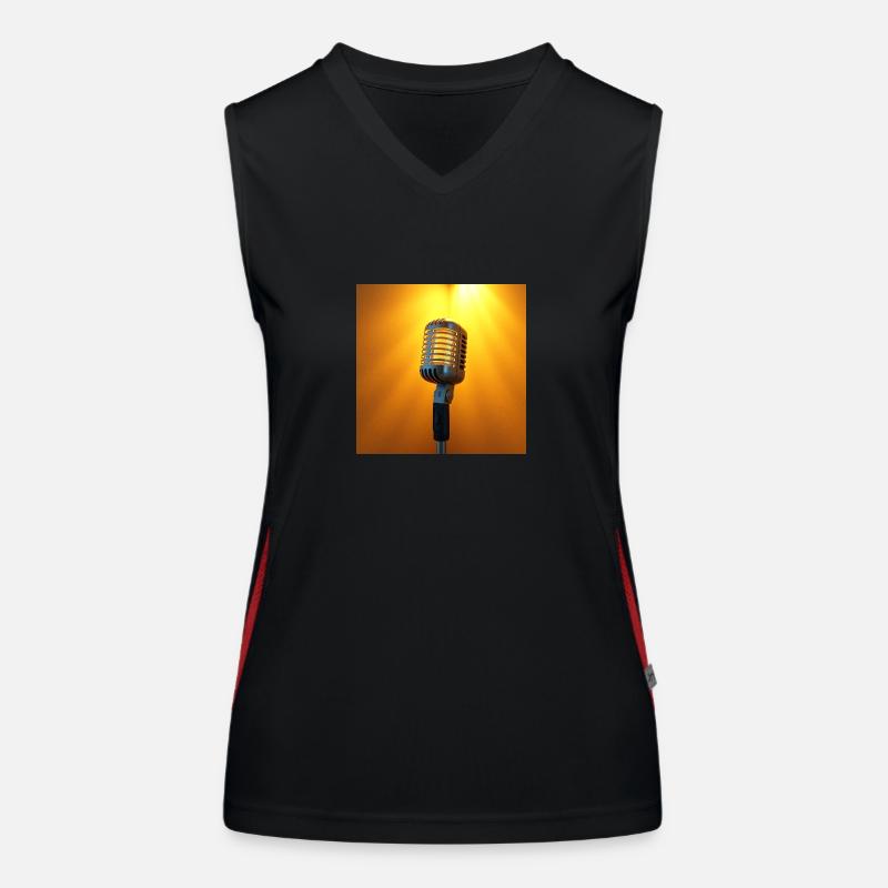 Mikrofon Funktionelles Kontrast-Tank Top für Frauen