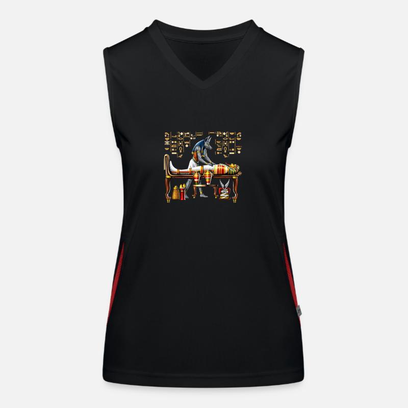 Anubis Dieu égyptien Débardeur respirant contrasté Femme