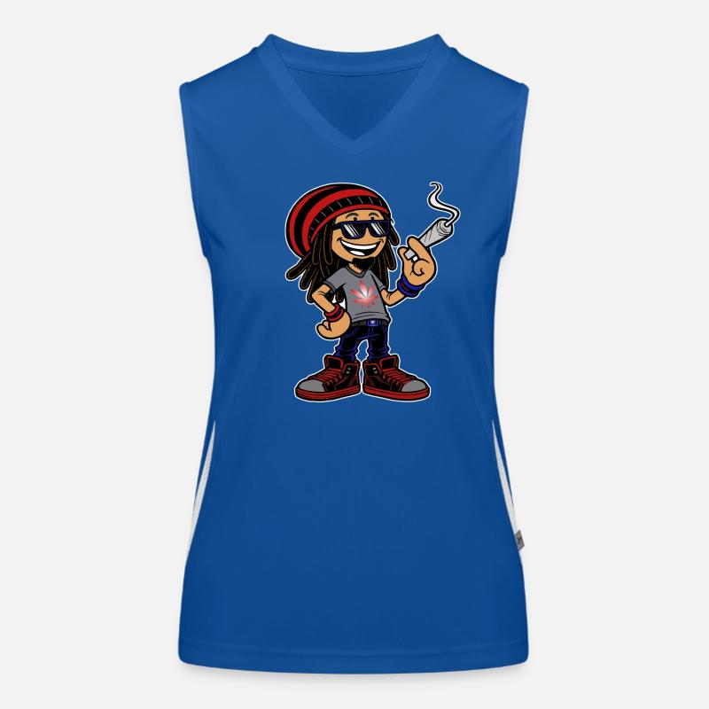 Dreadlock Smoker - Stoned man - High & Happy Funktionelles Kontrast-Tank Top für Frauen