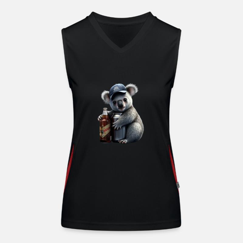 Süßer Bier Koala - Australien Alkohol Funktionelles Kontrast-Tank Top für Frauen