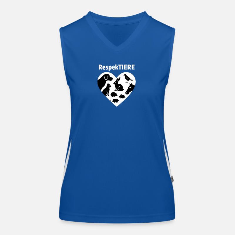 RespektTiere Herzsilhouette Funktionelles Kontrast-Tank Top für Frauen