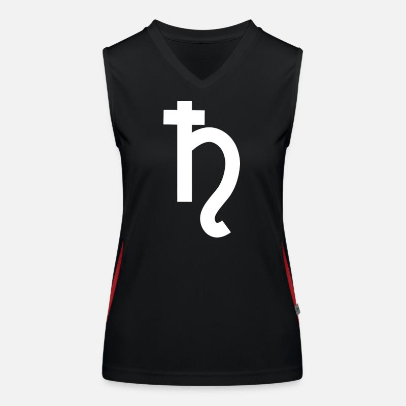 Symbole de Saturne Débardeur respirant contrasté Femme