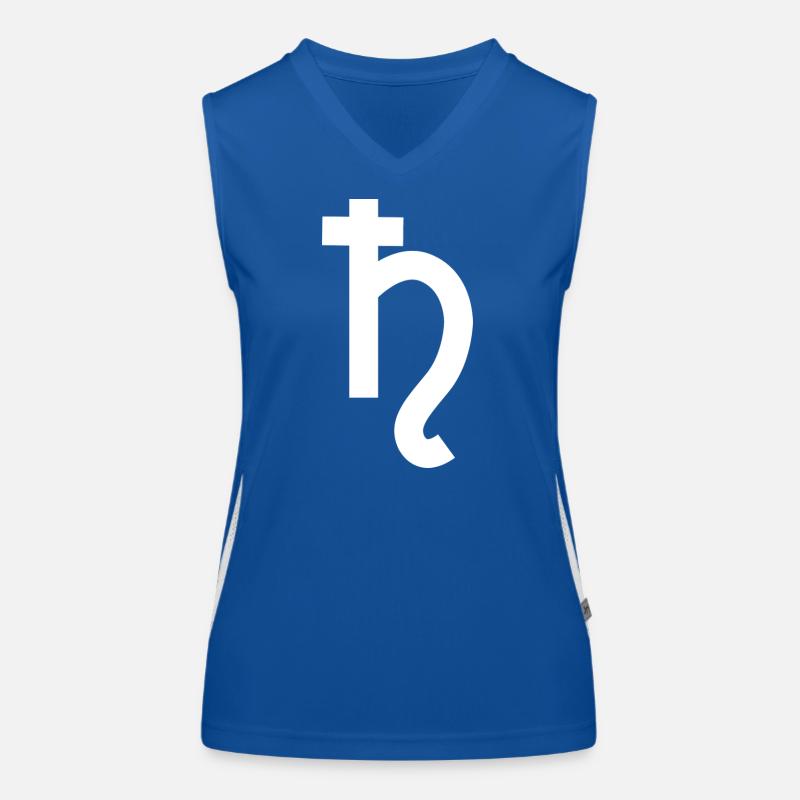 Symbole de Saturne Débardeur respirant contrasté Femme