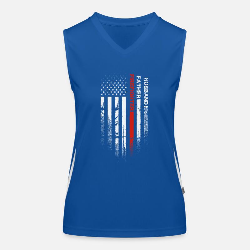 | Fire Brigade Hero | American Firefighter Women's Functional Contrast Tank Top