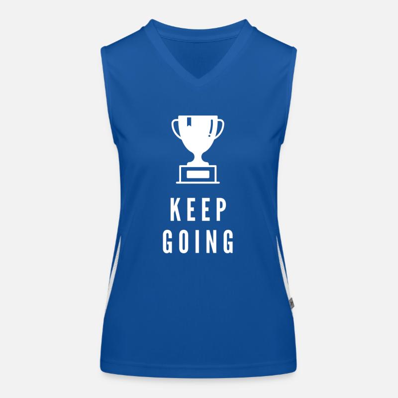 Keep Going Motivation Cup Success Winner Team Women's Functional Contrast Tank Top