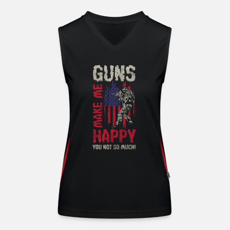 Fusil d’assaut à coups de feu Débardeur respirant contrasté Femme