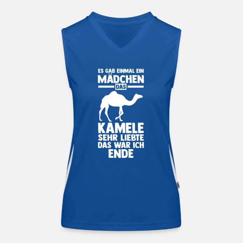Kamel Funktionelles Kontrast-Tank Top für Frauen
