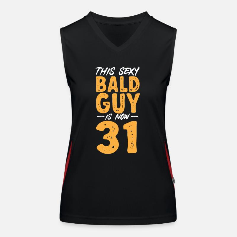 Bald Head Baldness Beard Bald Head Women's Functional Contrast Tank Top