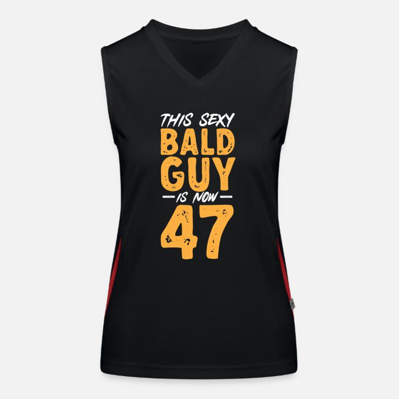Bald Head Baldness Beard Bald Head Women's Functional Contrast Tank Top