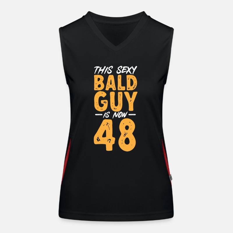 Bald Head Baldness Beard Bald Head Women's Functional Contrast Tank Top