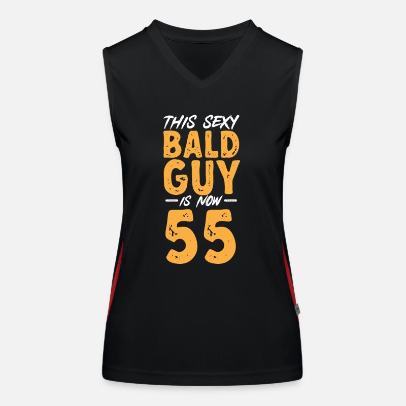 Bald Head Baldness Beard Bald Head Women's Functional Contrast Tank Top