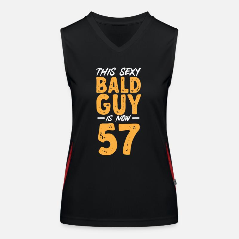 Bald Head Baldness Beard Bald Head Women's Functional Contrast Tank Top